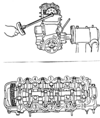  Снятие и установка распредвала/регулировка фаз газораспределения Mazda 323